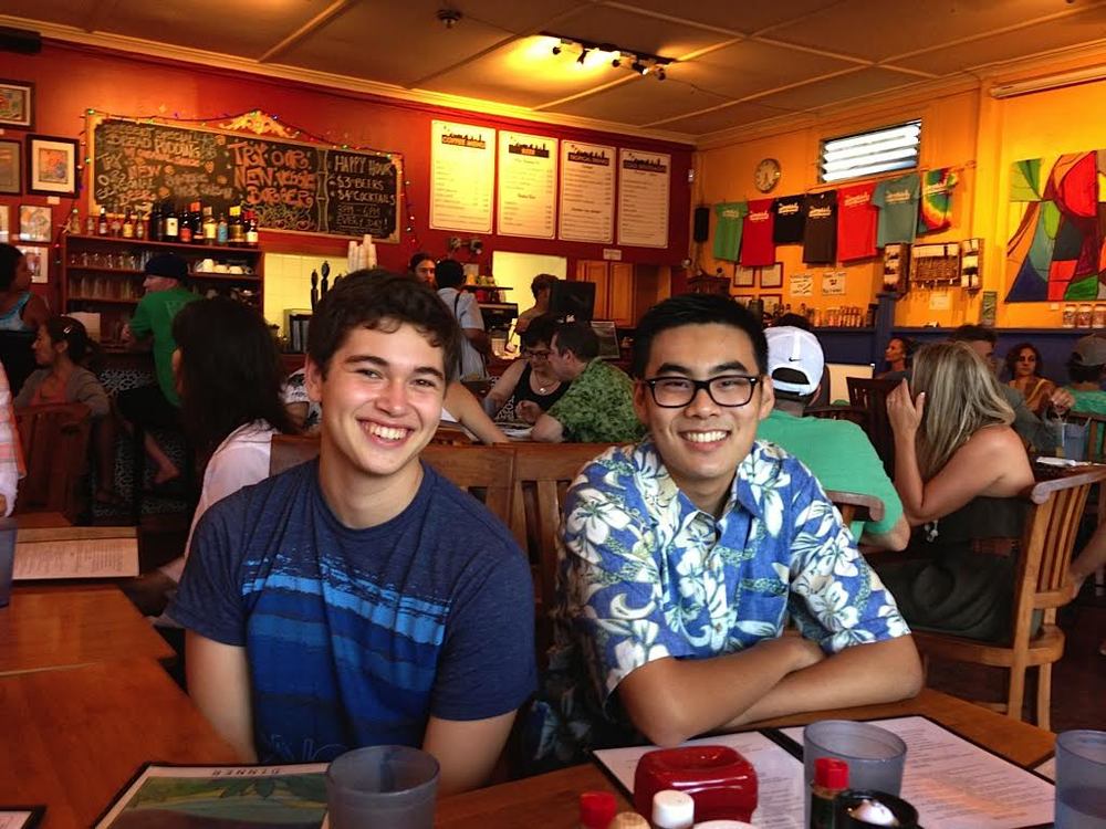 Ben Werdegar and Noah Kim at Cafe Mambo in Paia (2013)