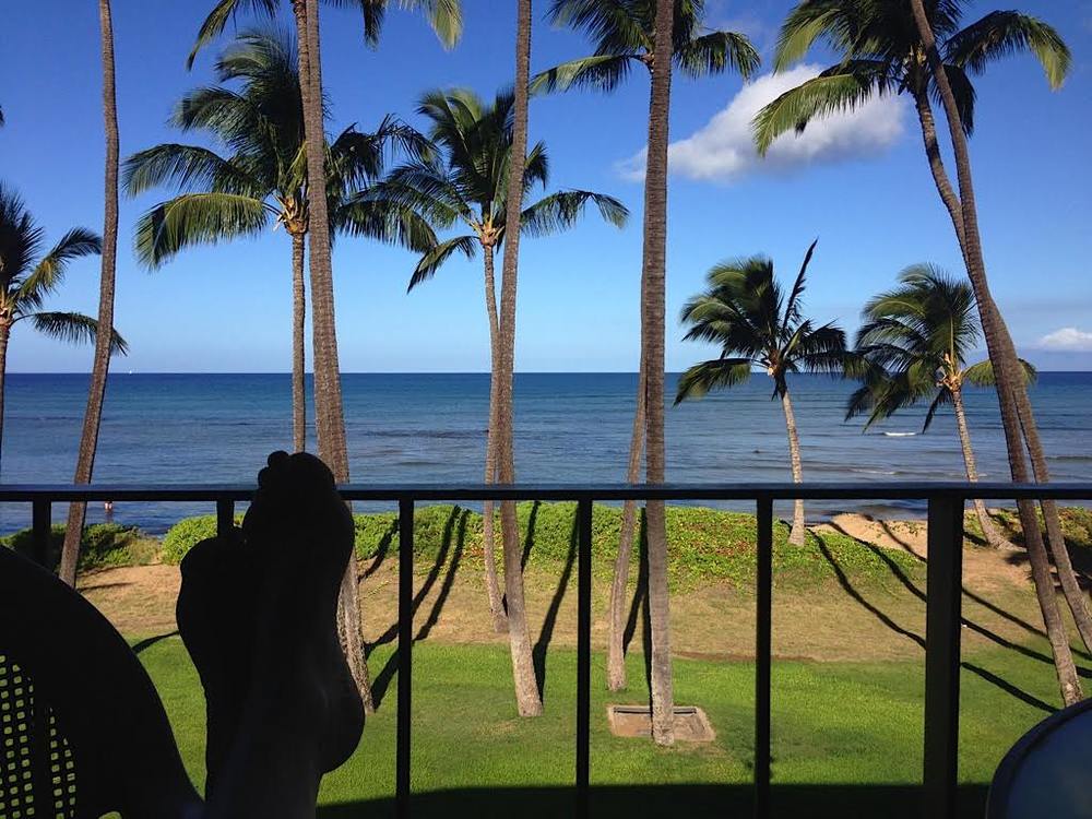View from the lanai at the Hale Kai O'Kihei